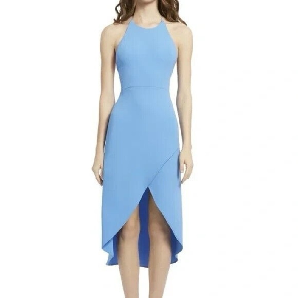 Alice & Olivia Blue Halter Kristy Dress size 12 - Picture 10 of 16